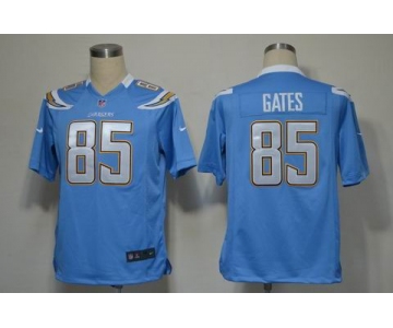 nike nfl jerseys san diego chargers #85 antonio gates lt.blue[game]