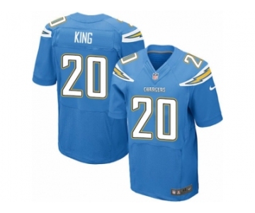 Men Nike Los Angeles Chargers #20 Desmond King Elite Electric Blue Alternate NFL Jersey