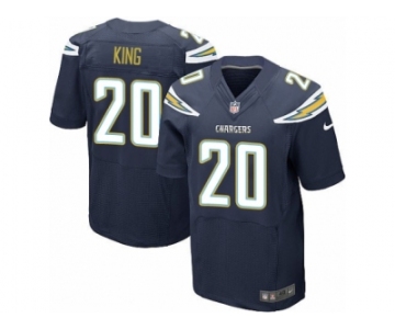 Men Nike Los Angeles Chargers #20 Desmond King Elite Navy Blue Team Color NFL Jersey