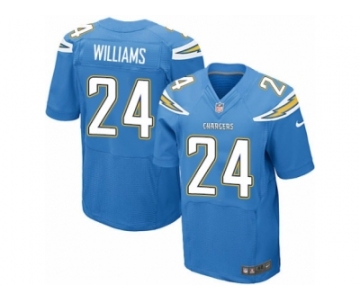 Men Nike Los Angeles Chargers #24 Trevor Williams Elite Electric Blue Alternate NFL Jersey