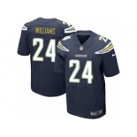 Men Nike Los Angeles Chargers #24 Trevor Williams Elite Navy Blue Team Color NFL Jersey