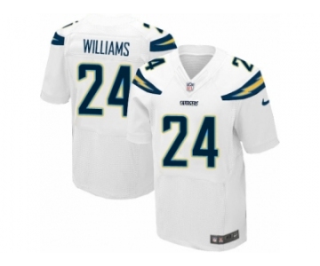 Men Nike Los Angeles Chargers #24 Trevor Williams Elite White NFL Jersey