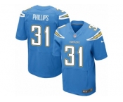 Men Nike Los Angeles Chargers #31 Adrian Phillips Elite Electric Blue Alternate NFL Jersey