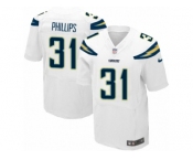 Men Nike Los Angeles Chargers #31 Adrian Phillips Elite White NFL Jersey