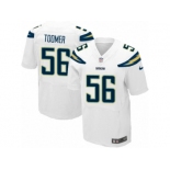 Men Nike Los Angeles Chargers #56 Korey Toomer Elite White NFL Jersey