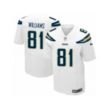 Men Nike Los Angeles Chargers #81 Mike Williams Elite White NFL Jersey