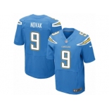 Men Nike Los Angeles Chargers #9 Nick Novak Elite Electric Blue Alternate NFL Jersey