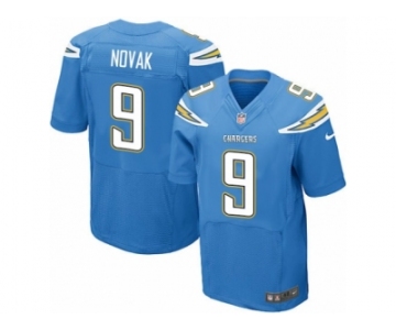 Men Nike Los Angeles Chargers #9 Nick Novak Elite Electric Blue Alternate NFL Jersey