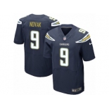 Men Nike Los Angeles Chargers #9 Nick Novak Elite Navy Blue Team Color NFL Jersey