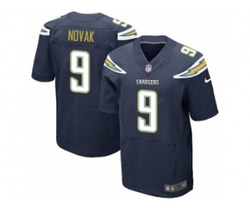 Men Nike Los Angeles Chargers #9 Nick Novak Elite Navy Blue Team Color NFL Jersey