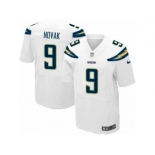 Men Nike Los Angeles Chargers #9 Nick Novak Elite White NFL Jersey