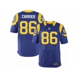 Men Nike Los Angeles Rams #86 Derek Carrier Elite Royal Blue Alternate NFL Jersey