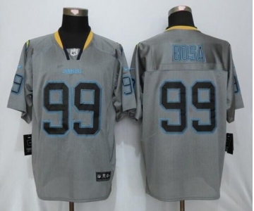 Men Nike San Diego Chargers #99 Joey Bosa Lights Out Gray Elite Jerseys