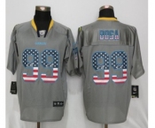 Men Nike San Diego Chargers #99 Joey Bosa USA Flag Fashion Gray Elite Jerseys