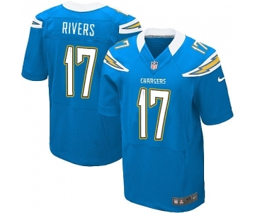 Men's Los Angeles Chargers #17 Philip Rivers Elite Electric Blue Alternate Football Jersey