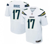 Men's Los Angeles Chargers #17 Philip Rivers Elite White Football Jersey