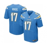 Men's Los Angeles Chargers #17 Philip Rivers New Elite Electric Blue Alternate Football Jersey