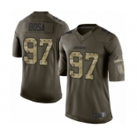 Men's Los Angeles Chargers #97 Joey Bosa Elite Green Salute to Service Football Jersey