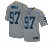 Men's Los Angeles Chargers #97 Joey Bosa Elite Lights Out Grey Football Jersey