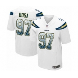 Men's Los Angeles Chargers #97 Joey Bosa Elite White Road Drift Fashion Football Jersey