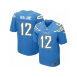 Men's Nike Los Angeles Chargers #12 Mike Williams Elite Electric Blue Alternate NFL Jersey