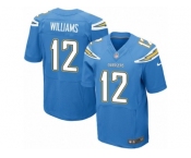 Men's Nike Los Angeles Chargers #12 Mike Williams Elite Electric Blue Alternate NFL Jersey