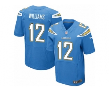 Men's Nike Los Angeles Chargers #12 Mike Williams Elite Electric Blue Alternate NFL Jersey