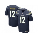 Men's Nike Los Angeles Chargers #12 Mike Williams Elite Navy Blue Team Color NFL Jersey