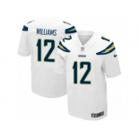 Men's Nike Los Angeles Chargers #12 Mike Williams Elite White NFL Jersey