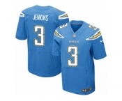 Men's Nike Los Angeles Chargers #3 Rayshawn Jenkins Elite Electric Blue Alternate NFL Jersey