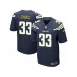 Men's Nike Los Angeles Chargers #33 Rayshawn Jenkins Elite Navy Blue Team Color NFL Jersey