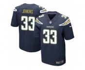 Men's Nike Los Angeles Chargers #33 Rayshawn Jenkins Elite Navy Blue Team Color NFL Jersey