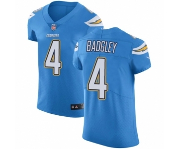 Men's Nike Los Angeles Chargers #4 Michael Badgley Electric Blue Alternate Vapor Untouchable Elite Player NFL Jersey