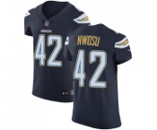 Men's Nike Los Angeles Chargers #42 Uchenna Nwosu Navy Blue Team Color Vapor Untouchable Elite Player NFL Jersey