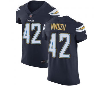 Men's Nike Los Angeles Chargers #42 Uchenna Nwosu Navy Blue Team Color Vapor Untouchable Elite Player NFL Jersey