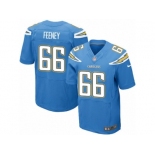 Men's Nike Los Angeles Chargers #66 Dan Feeney Elite Electric Blue Alternate NFL Jersey