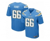 Men's Nike Los Angeles Chargers #66 Dan Feeney Elite Electric Blue Alternate NFL Jersey