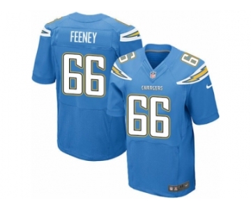 Men's Nike Los Angeles Chargers #66 Dan Feeney Elite Electric Blue Alternate NFL Jersey