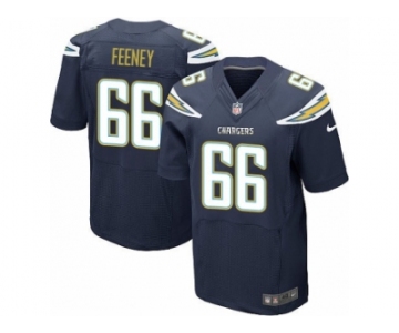 Men's Nike Los Angeles Chargers #66 Dan Feeney Elite Navy Blue Team Color NFL Jersey