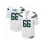 Men's Nike Los Angeles Chargers #66 Dan Feeney Elite White NFL Jersey