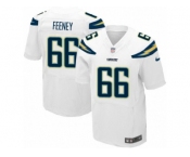 Men's Nike Los Angeles Chargers #66 Dan Feeney Elite White NFL Jersey