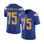 Men's Nike Los Angeles Chargers #75 Michael Schofield Elite Electric Blue Rush Vapor Untouchable NFL Jersey