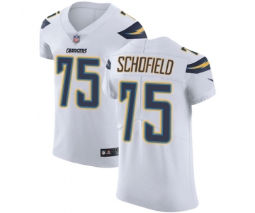 Men's Nike Los Angeles Chargers #75 Michael Schofield White Vapor Untouchable Elite Player NFL Jersey