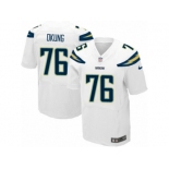 Men's Nike Los Angeles Chargers #76 Russell Okung Elite White NFL Jersey