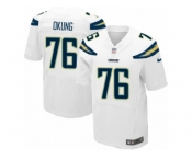 Men's Nike Los Angeles Chargers #76 Russell Okung Elite White NFL Jersey