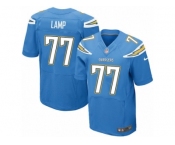 Men's Nike Los Angeles Chargers #77 Forrest Lamp Elite Electric Blue Alternate NFL Jersey