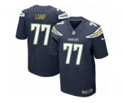 Men's Nike Los Angeles Chargers #77 Forrest Lamp Elite Navy Blue Team Color NFL Jersey