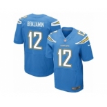 Men's Nike San Diego Chargers #12 Travis Benjamin Elite Electric Blue Alternate NFL Jersey