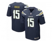 Men's Nike San Diego Chargers #15 Dontrelle Inman Elite Navy Blue Team Color NFL Jersey