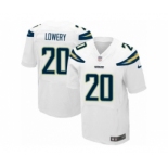 Men's Nike San Diego Chargers #20 Dwight Lowery Elite White NFL Jersey